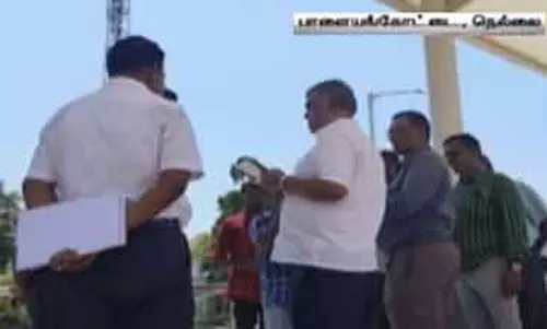 நெல்லை வ.உ.சி. மைதானத்தில் மேற்கூரை இடிந்து விழுந்து விபத்து: பொறியியல் வல்லுனர் குழுவினர் நேரில் ஆய்வு