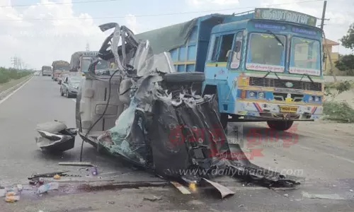 லாரி-கார் மோதல்; ஒருவர் பலி