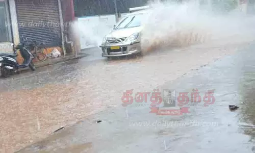 காரைக்குடி பகுதியில் பலத்த மழை