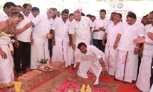 ரூ.605 கோடியில் தாமிரபரணி கூட்டு குடிநீர் திட்டம்-அமைச்சர் கே.என்.நேரு அடிக்கல் நாட்டினார்