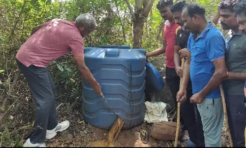 4000 லிட்டர் சாராய ஊறல் அழிப்பு