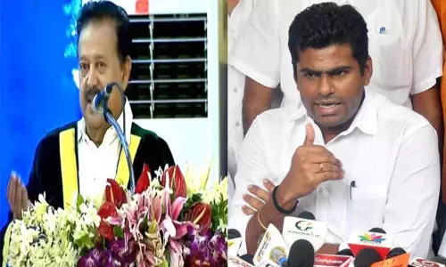 தமிழ் வளர்ச்சிக்கு யார் காரணம்? அண்ணாமலையோடு நேரடியாக விவாதிக்க தயார் - அமைச்சர் பொன்முடி