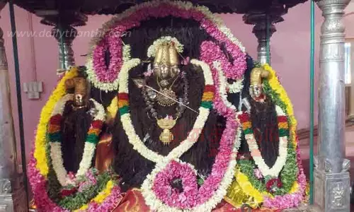 வெட்டிவேர் அலங்காரத்தில் முருகன்