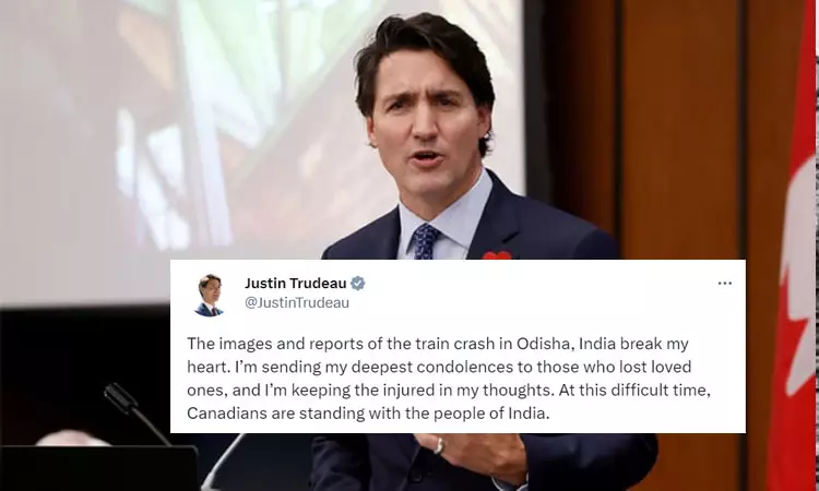 ஓடிசா ரெயில் விபத்து: கனடா பிரதமர் ஜஸ்டின் ட்ரூடோ ஆழ்ந்த இரங்கல் ஓடிசா ரெயில் விபத்து: கனடா பிரதமர் ஜஸ்டின் ட்ரூடோ ஆழ்ந்த இரங்கல்