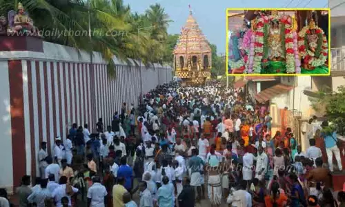 அரியக்குடி திருவேங்கடமுடையான் கோவில் தேரோட்டம்