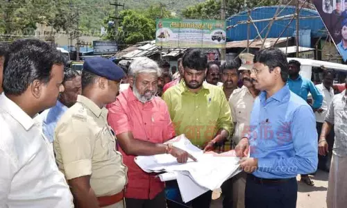 போக்குவரத்து மாற்றம் செய்யப்பட்ட பகுதிகளில் கலெக்டர், போலீஸ் சூப்பிரண்டு நேரில் ஆய்வு