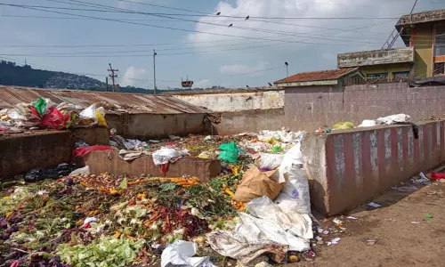 ஊட்டி மார்க்கெட்டில் மலைபோல் குவியும் குப்பைகள்-உரிய நடவடிக்கை எடுக்க சமூக ஆர்வலர்கள் கோரிக்கை
