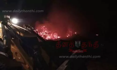 தும்பு தொழிற்சாலையில் பயங்கர தீவிபத்து