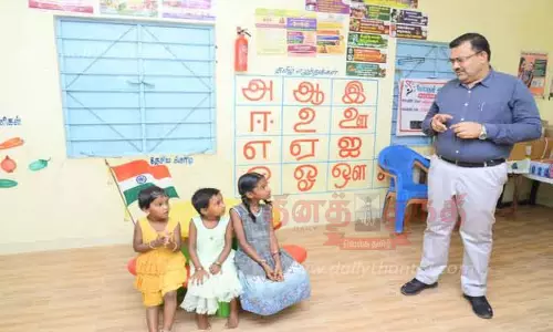அங்கன்வாடி மையத்தில் கலெக்டர் ஆய்வு