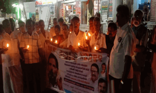 ஒடிசா ரெயில் விபத்தில் பலியானவர்களுக்கு காங்கிரசார் மெழுகுவர்த்தி ஏந்தி அஞ்சலி