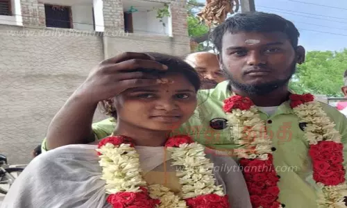 பாதுகாப்பு கேட்டு போலீஸ் நிலையத்தில் காதல் ஜோடி தஞ்சம்