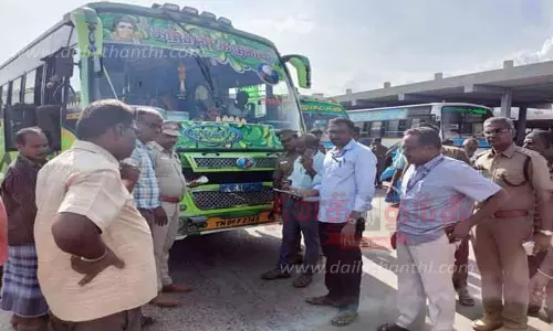 ஈரோட்டில், அதிக ஒலி எழுப்பி பொதுமக்களுக்கு இடையூறு:40 பஸ்களில் ஏர்ஹாரன்கள் அகற்றம்