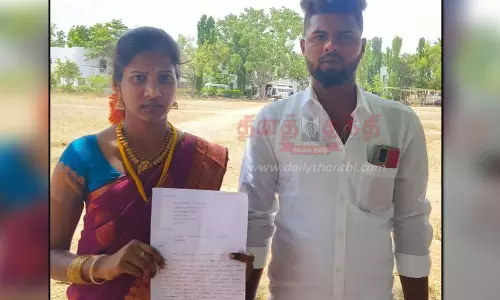 தர்மபுரி போலீஸ் சூப்பிரண்டு அலுவலகத்தில் பாதுகாப்பு கேட்டு காதல் ஜோடி தஞ்சம்