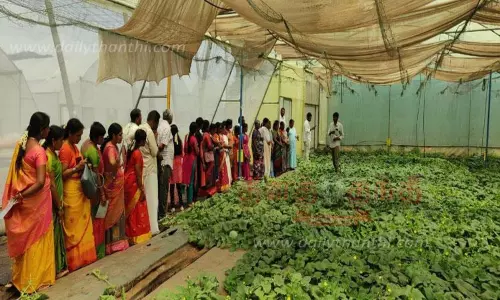 நாற்றங்கால் அமைக்க விவசாயிகளுக்கு பயிற்சி நாற்றங்கால் அமைக்க விவசாயிகளுக்கு பயிற்சி