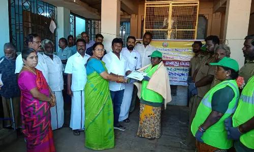 தொட்டியம் பேரூராட்சியில்  தூய்மைப்பணி