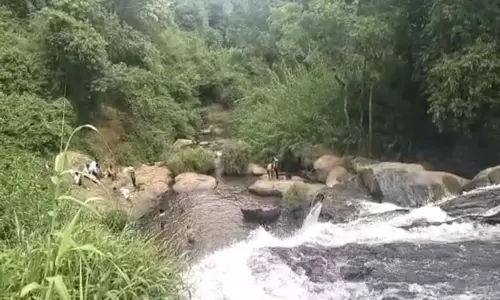 கோத்தகிரி அருகே கேத்தரின் நீர்வீழ்ச்சியில் தடையை மீறி குளிக்கும் சுற்றுலா பயணிகள்-எச்சரிக்கை பலகை வைக்க வலியுறுத்தல்