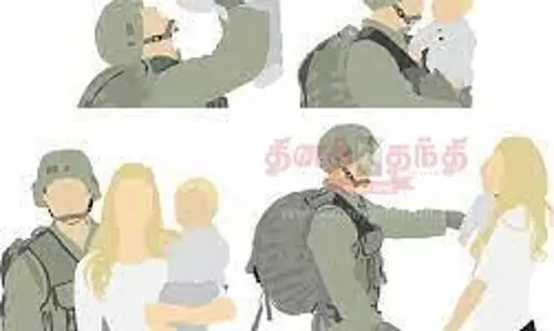 விசாரணைக்கு பயந்து மனைவியுடன் ராணுவ வீரர் தலைமறைவு-போலீசார் பின் தொடர்ந்த நிலையில் பரபரப்பு