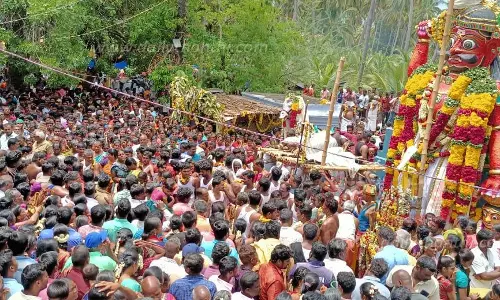 பத்ரகாளியம்மன் கோவில் திருவிழாவில் வினோத வழிபாடு