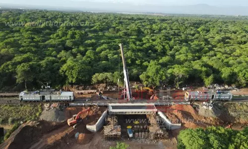 யானைகள் கடந்து செல்ல முதல் ரெயில்வே சுரங்க பாலம்