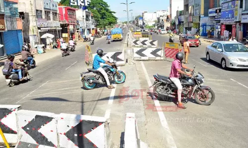 தண்டு மாரியம்மன் கோவில் அருகே போக்குவரத்து மாற்றம்