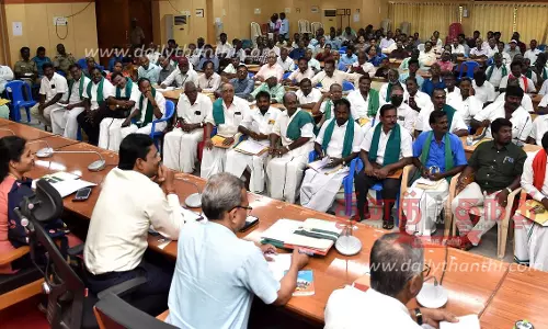 குறைந்த வாடகையில் நெல் அறுவடை எந்திரத்தை வழங்க குறைதீர்வு கூட்டத்தில் வலியுறுத்தல்