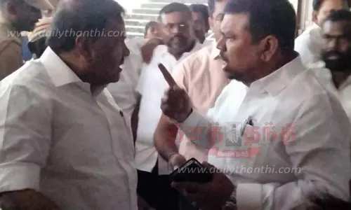 அமைச்சர்-எம்.பி. இடையே வாக்குவாதம்