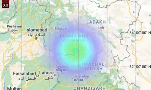 வடமாநிலங்களில் தொடர் நிலநடுக்கம்: ஜம்மு காஷ்மீரில் 4.1 ஆக பதிவானது