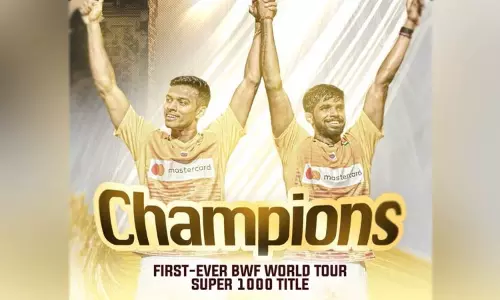 இந்தோனேசிய ஓபன் பேட்மிண்டன்: சாத்விக் சாய்ராஜ் - சிராஜ் ஷெட்டி இணை சாம்பியன்...! இந்தோனேசிய ஓபன் பேட்மிண்டன்: சாத்விக் சாய்ராஜ் - சிராஜ் ஷெட்டி இணை சாம்பியன்...!