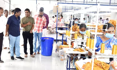 ஆயத்த ஆடை நிறுவனங்களில் கலெக்டர் ஆய்வு