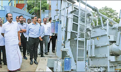திருவான்மியூரில் கியாஸ் துணை மின்நிலையம் அமைக்கும் பணி -அமைச்சர் நேரில் ஆய்வு