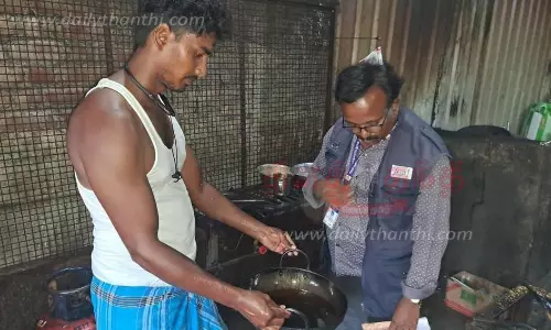 பாலக்கோட்டில் ஓட்டல்களில் உணவு பாதுகாப்பு துறை அதிகாரி திடீர் ஆய்வு