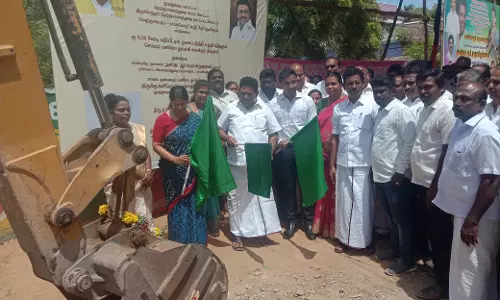 மெஞ்ஞானபுரத்திலிருந்து காயாமொழி இணைப்பு சாலை பணி..!!