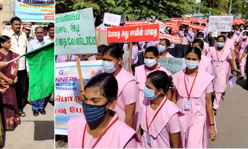 திண்டுக்கல், பழனியில் போதைப்பொருள் ஒழிப்பு விழிப்புணர்வு ஊர்வலம்