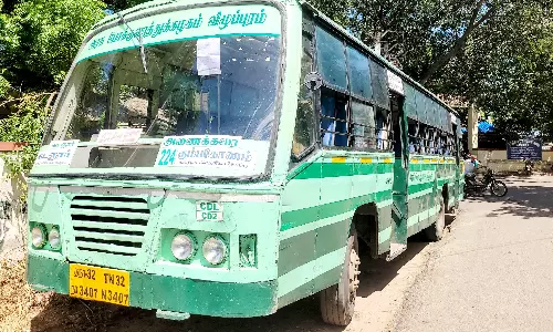 இழப்பீடு வழங்காததால் அரசு பஸ் ஜப்தி