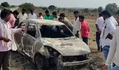 கார் தீப்பிடித்து பெண் பலியான வழக்கில் பரபரப்பு திருப்பம் - மனைவியை எரித்து கொன்று நாடகமாடிய கணவர் கைது கார் தீப்பிடித்து பெண் பலியான வழக்கில் பரபரப்பு திருப்பம் - மனைவியை எரித்து கொன்று நாடகமாடிய கணவர் கைது