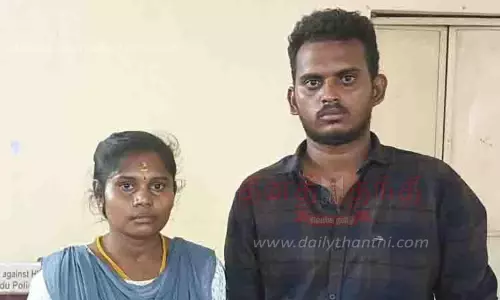 போலீஸ் நிலையத்தில் காதல் திருமண ஜோடி தஞ்சம்