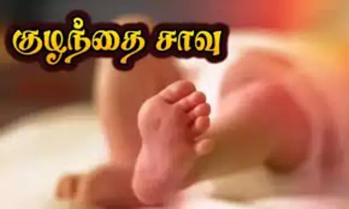 மதுரையில் பாலத்தில் இருந்து  தவறி விழுந்த ஒரு வயது குழந்தை சாவு- தந்தையுடன் மோட்டார் சைக்கிளில் சென்றபோது விபரீத விபத்து