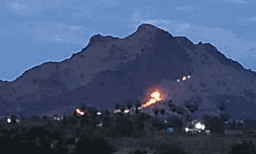 களக்காடு அருகே பிரண்ட மலையில் காட்டுத்தீ