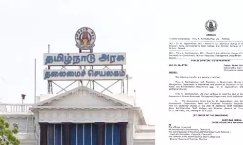தமிழக பொதுத்துறை செயலாளராக  நந்தகுமார் ஐஏஎஸ் நியமனம்