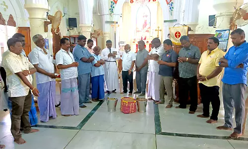 நாசரேத் அருகே ஆலய பிரதிஷ்டை விழா