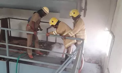 தேங்காய் எண்ணெய் மில்லில் தீ விபத்து