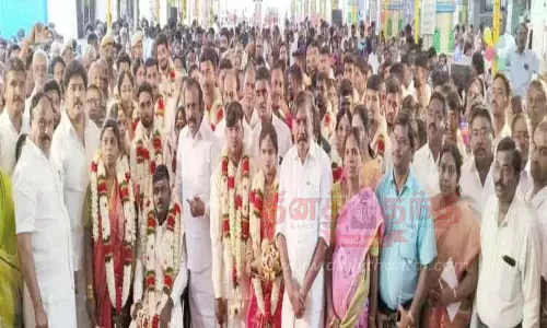 பண்ணாரி மாரியம்மன் கோவிலில் 27 ஜோடிகளுக்கு இலவச திருமணம்