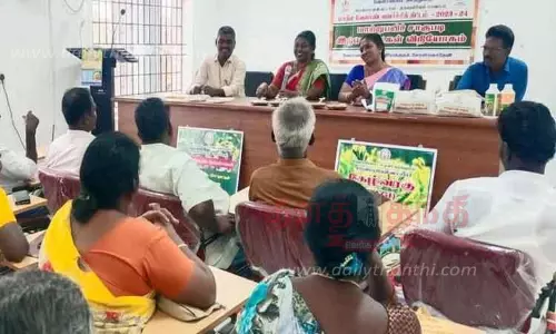 சிறுதானிய பயிர் சாகுபடி குறித்து விவசாயிகளுக்கு பயிற்சி