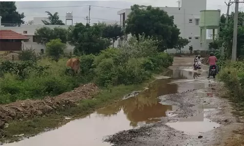 குண்டும், குழியுமான காவிலிபாளையம்-கணியாம்பூண்டி சாலை