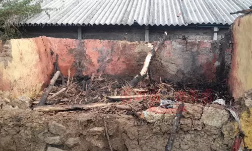 குடிசை தீப்பற்றி எரிந்து நாசம்