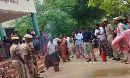 குமிழியம் கிராமத்தில் தீத்தடுப்பு ஒத்திகை நிகழ்ச்சி