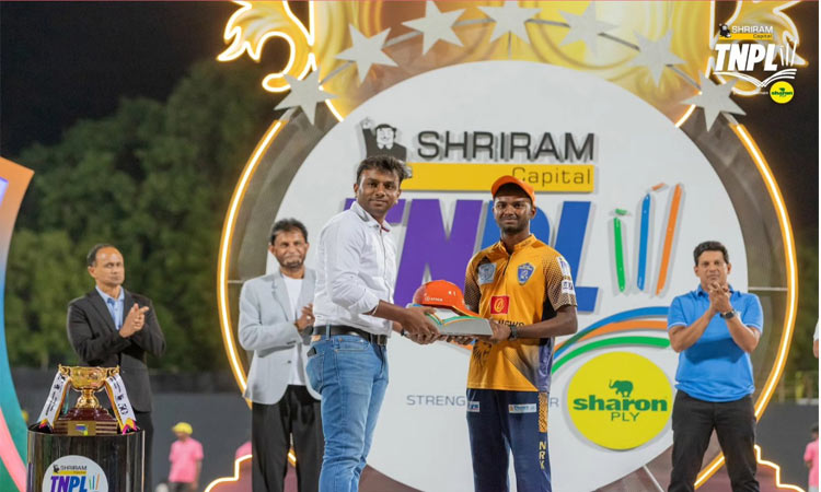 டி.என்.பி.எல். கிரிக்கெட்; - தொடர் நாயகன் மற்றும் ஆரஞ்சு கேப் விருது வென்ற நெல்லை அணி வீரர்....!!