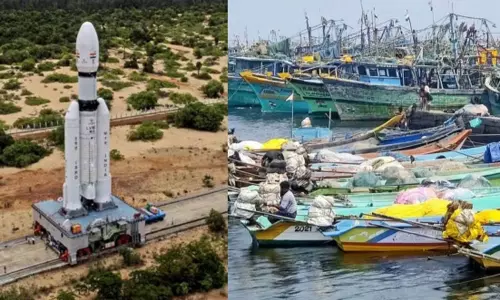 சந்திரயான்-3 விண்கலம் - பழவேற்காடு மீனவர்கள் கடலுக்கு செல்ல தடை..!