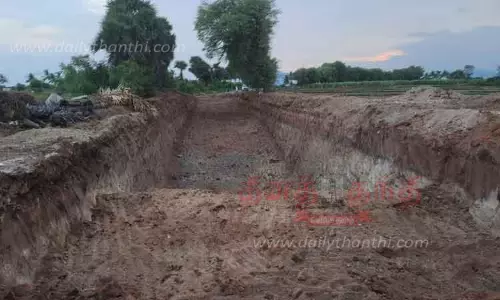 கலசபாக்கத்தில் இருந்து லாடவரம் செல்லும் சாலையில் ரெயில்வே கேட் சுரங்கப்பாதை அமைக்கும் பணி தொடக்கம்