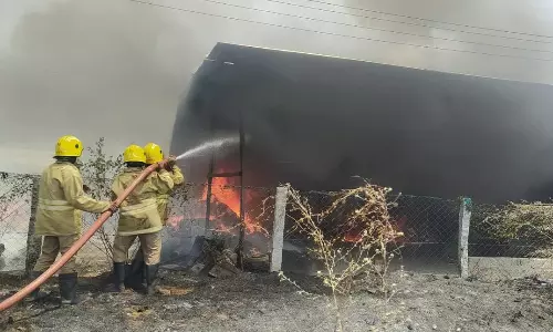 நூல் மில்லில் தீ விபத்து